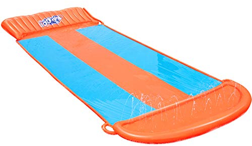 Bestway H2OGO!™ 3er-Wasserrutsche mit aufblasbarer Startrampe, Triple Ramp, 549 x 208 cm