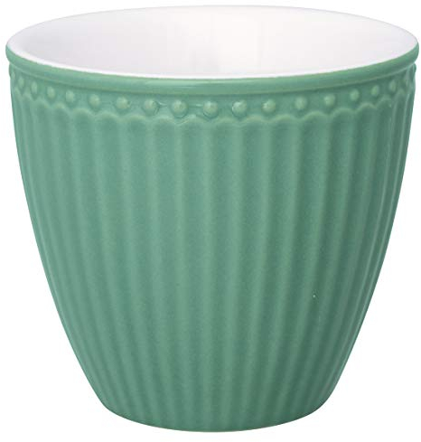 GreenGate - Latte Cup - Kaffeebecher - Becher - Alice - Keramik - Dusty Green/Rauch grün - 300 ml