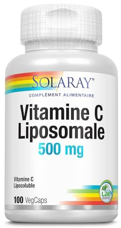 Solaray Vitamine C Liposomale 500 mg 100 Capsules Végétales