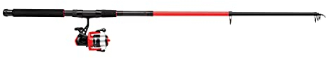 Mitchell Catch Pro Teleskop-Spinnruten- und Rollen-Combo - Forellen-, Barsch- und Hechtangeln, 1.80 m |5-20 g, Red