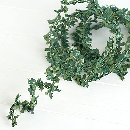 Miniature Baby Leaf Holly Garlands by Factory Direct Craft - 3 Mini Holly Greenery Roping Garlands - 10 feet Long Each (Total of 30 feet)