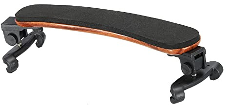 sourcing map Violin Schulterstütze Holz Farben Schulterstütze für Geige 1/2-1/4-1/8 Größe mit Zusammenklappbar Füßen