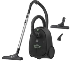 Electrolux Clean 600 EB61C2GRN, dammsugare med dammpåse, Dust Magnet Silent-munstycke, HEPA-filter, svart