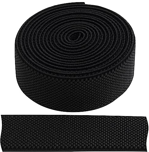 AERZETIX - C67356 - Sangle/bande élastique plate tissée 2 m pour bretelles - largeur 30 mm - couleur noir - pantalon confection mercerie couture artisanal vêtements tissu
