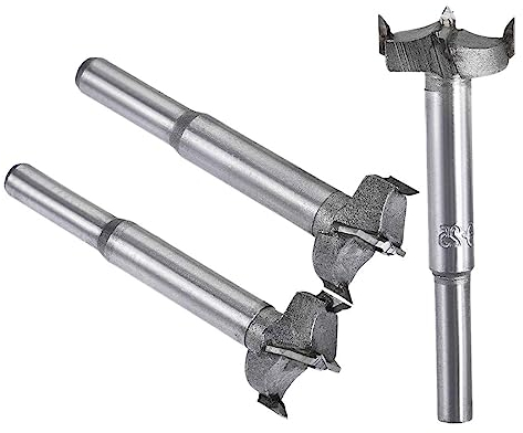 KhUKhu 3 PCS Forstner Bohrer Bits Wolfram Hartmetall Holz Loch SAH Opener Bohrer 23mm + 24mm + 25mm Holzbearbeitung Bohren Bohren Bit Cutter