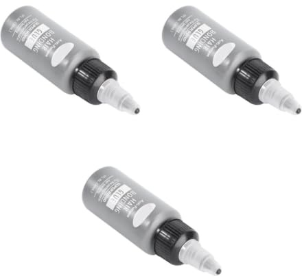 minkissy 3pezzi Adesivo Per Parrucche Da Colla Invisibile Per Sistemi Di Sostituzione Dei Per Parrucche Toupee e Ciglia Finte Resistenza Al Movimento e Look Naturale