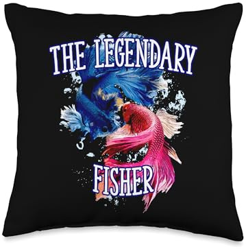 The Legendary Fisher Hunting Lakes Hunter Lagoon Fishing Throw Pillow