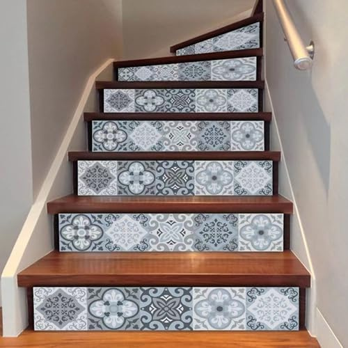 AGSYFFD Autocollant d'escalier 3D autocollant de contremarche d'escalier autocollant amovible papier peint mural maison décor à la maison (39.4L x 7W x 13 PCS)