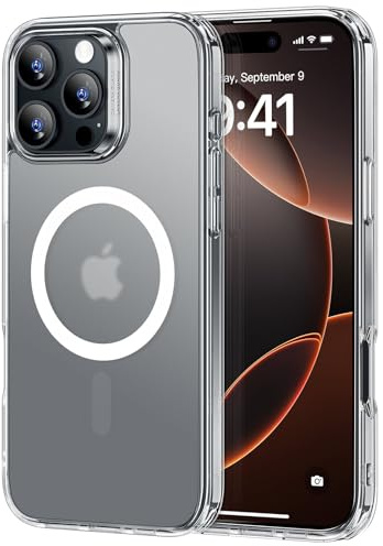 ESR for iPhone 16 Pro Case, Compatible with MagSafe, Shockproof Military-Grade Protection, Magnetic Phone Case for iPhone 16 Pro, Classic Hybrid Case (HaloLock), Frosted Clear