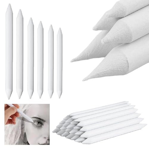 24Pcs Blending Stump and Tortillions, Pencil Blender, Double Ended Art Blending Pencils Tools Suitable for Sketch Drawing Painting Student Artists, Drawing Supplies