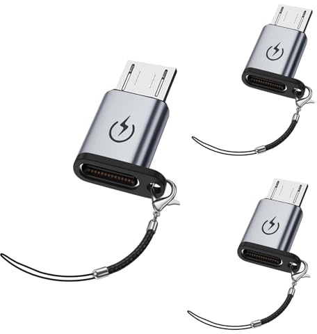 Liaoan Weiyu USB C auf Micro USB Adapter, 3-Pack Unterstützung 18W Schnellladung, geeignet für USB C Buchse auf Micro Stecker Adapter, Nicht geeignet für Kopfhörer