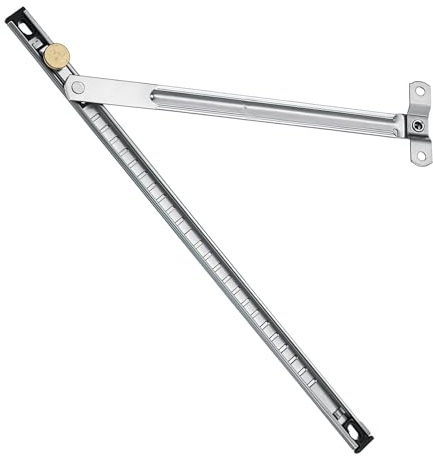 Window Restrictors Stay with Hold Open Function, 304 Stainless Steel Window Casement Stay, Door Restrictor Stay, Fits UPVC & Most Windows, 350mm, Holds Open at 135°