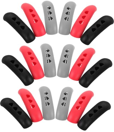 MAGICLULU 18 pcs Manchons de Poignée Antidérapants Plastique Résistant Chaleur Housses pour Casseroles Poêles et Marmites Protège-Mains Isolant Thermique