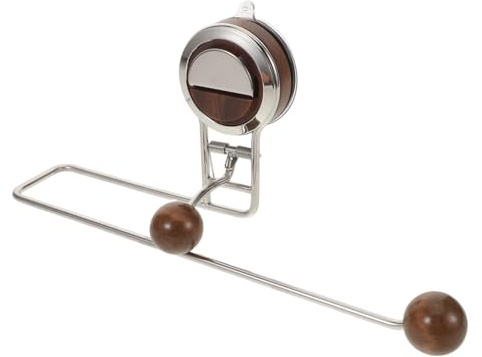 MAGICLULU Wall Mounted Kitchen Paper Towel Holder with Strong Suction Cup Under Cabinet Roll Tissue Organizer Rack for Kitchen Towels Clingfilm and Dishcloth Storage Space-saving Rustic
