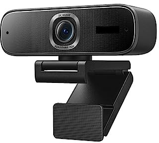 Webcam Smart Full HD, Inquadratura alimentata da AI Autofocus 2K con microfoni cancellazione del rumore for conferenze
