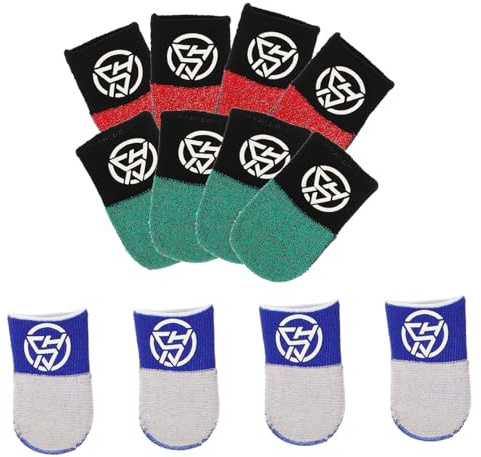 BRIGHTFUFU 10 Par Luminescent Gaming Finger Sleeves Breathable Sweatproof Thumb Covers With Night Glow For Mobile Touchscreen Gaming