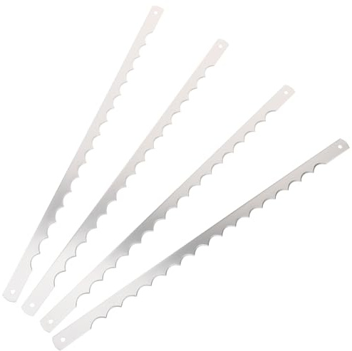 IWOWHERO Lame Seghettate per Tagliapane e Macchina per Toast Set da 4 Pezzi Ricambio per Pane e Torta Utensili Resistenti per Uso Domestico e Professionale
