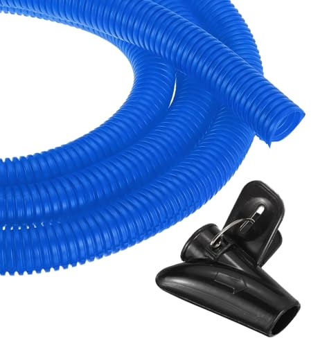 sourcing map 1/2 Inch 10ft Split Wire Loom Tubing, Flexible Cord Protectors with Installation Tool Cable Management Sleeve Conduits Cover for Office Home Electrical Automotive Wires, Blue