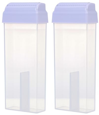 LRXIYODE Flacons de Rangement pour Cire Dépilatoire 2 Pièces en Abs Léger et Pratique, Design Simple, pour Usage à Domicile Salon Couleur Aléatoire