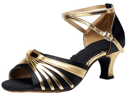 Sandaletter dam med klack glitter högklackade skor enkel rem sandaler med ankelremmar strandsandaler lätta slip-sandaler party festival outfit casual danskängor eleganta sandaletter, Mörkgrå, 42 EU