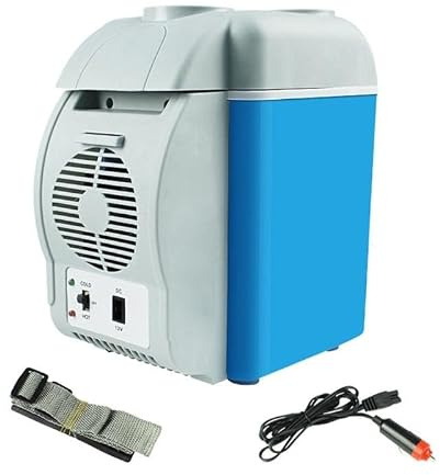 Generico Mini réfrigérateur et chauffe-eau portable pour voiture 7,5 l | 12 V DC/110 V CA double tension | Glacière électrique compacte pour voitures, chambres, camping, bureau et voyage