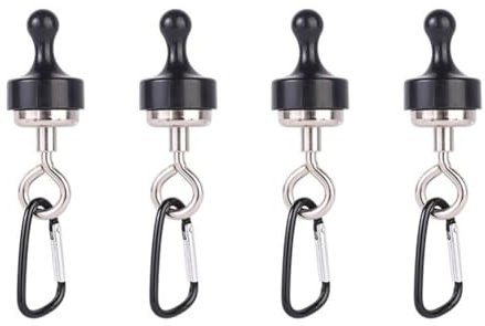 qimoi Camping Tent Magnets,Canopy Magnetic Hooks with Stainless Steel Carabiner for Camping,Cruise Hanging