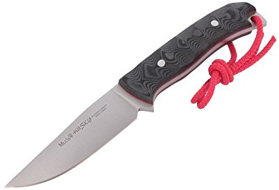 Jagdmesser Muela Husky 3D-schwarzen Micarta Griff, integral, Gesamtgröße 21 cm, mit schwarzer Ledertasche + Mehrzweck-Geschenkkarte