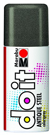 Marabu 21078006780 - Do it Antique Steel, antik graphit, Colorspray auf Acrylbasis für edel schimmernde Antikeffekte, sehr schnell trocknend, sehr gute Deckkraft,wetterfest, 150 ml Sprühdose