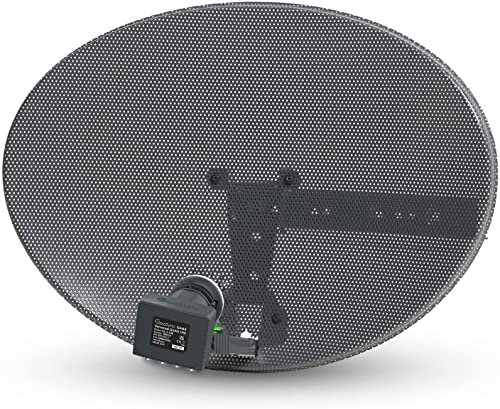 SSL Satellites Satellite Dish for Sky/Sky Q HD/FreeSat/Hotbird/HD/SD (ZONE 1 WITH QUAD LNB)