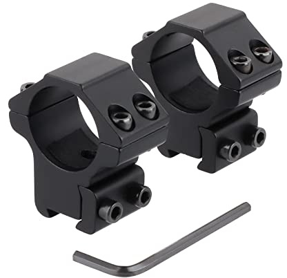 ToopMount Anneaux de Montage Tactical Adaptateur d'anneaux de Lunette à Profil Bas de 25,4 mm Rail à Queue d'aronde 11mm pour Les Sports d'extérieur
