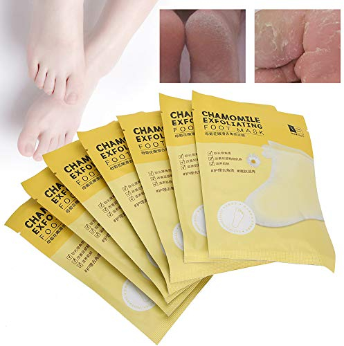 Masque Exfoliant pour les Pieds - 7pcs Masque Peeling pour Pieds Peeling Callosités Peau Morte Hydratant Blanchissant Masque de Soin des Pieds pour Talons Fissurés et Pieds Secs Réparer en Profondeur