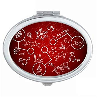 Technological Sense Organic Chestry Molecular Mirror Portable Fold Hand Makeup Double Side Glasses