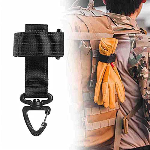 zwyjd Kletterseil Lagerung Schnalle Schlüsselanhänger Heavy Duty Feuerwehrhandschuh Gurtanbindung Band Interceptor Kletterseil Schnalle Handschuhhalter,Schwarz