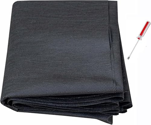 YLM1991 Rivestimento nero di ricambio per divani, sedie, fondazioni a molla, 75 g, rivestimento in tessuto non tessuto per piattaforma, 1,6 m x 3 m