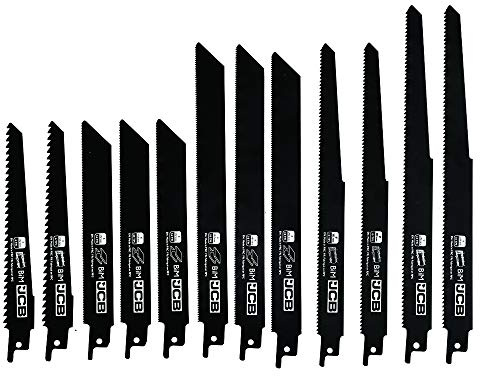 JCB 12 Piece Reciprocating Saw Blade Set BIM Blades Kit