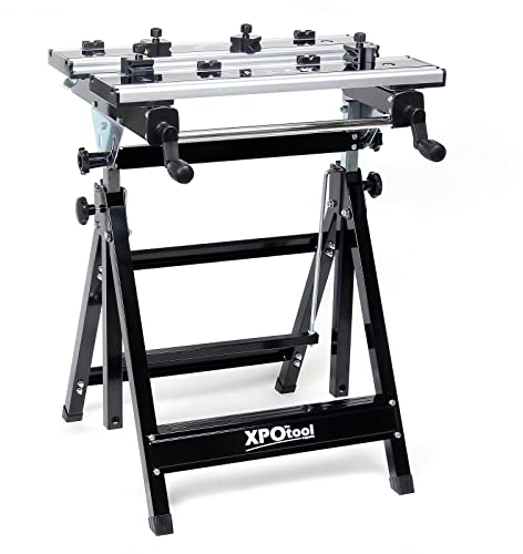 Wiltec Banco da lavoro portatile e pieghevole max 100 kg altezza e inclinazione regolabili 77-107cm