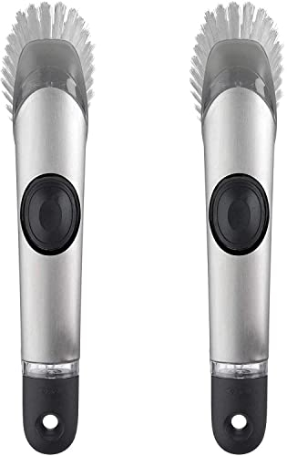 OXO Seifenspenderbürste aus Stahl, 2 Stück