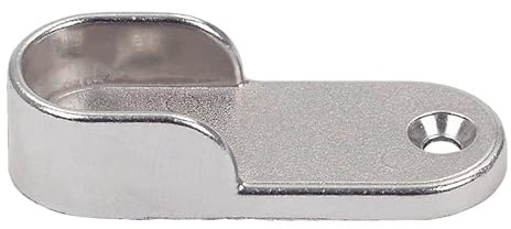 Pihami Schrankrohrlager Kleiderstangenhalter oval für 15 mm Kleiderstange (2 Stück)
