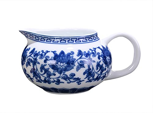 Mozacona Brocca in ceramica blu e bianca per salse insalata caffè latte tè Altro