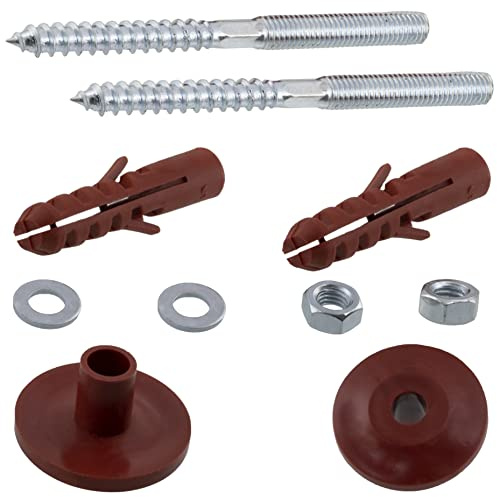 AERZETIX - C65159 - Wall fixing kit for sanitary suspended washbasin screw M8x100mm - threaded studs - dowel Ø10x50mm - sink mounting kit fixing plumbing systems