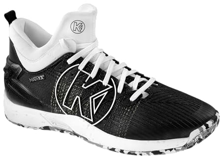 Kempa Unisex Attack Mid Handbollsskor, sportskor, sneakers, Svart vit, 40.5 EU