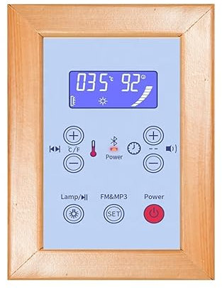 MILATE Stufa per Sauna Pannello di Controllo e Parti a Sauna a infrarossi USB Elevata efficienza di Riscaldamento