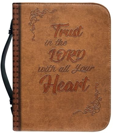 Dajingkj Bibelhülle Mit Reißverschluss Groß Leder Personalisiert Bibeltasche Damen Herren Tasche Bibel Buch Kirche Henkeltaschen