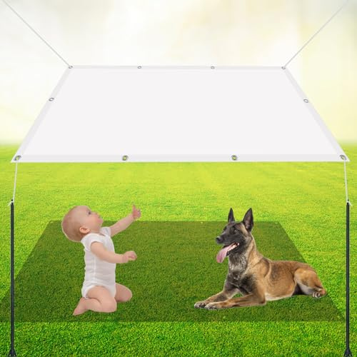 Sonnensegel Sonnenschutz Garten 1.8 x 2.5 m Markise Balkonsegel Resistant Reißfestigkeit für Terrasse, Pool und Garten, Weiß