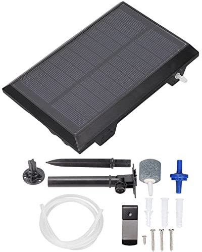 Aquarium-Sauerstoffpumpe, Solarladung, 5 V, 1 A, Belüfter für Outdoor-Angeln, Intermittierende Kontinuierliche Sauerstoffversorgung für Haushalts-Aquarien, Material ABS PC