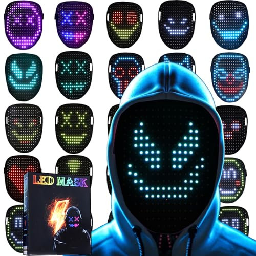 JDBMAOYE LED Light Up Mask with Gesture Sensing,Perfect Gifts for Teen Boys
