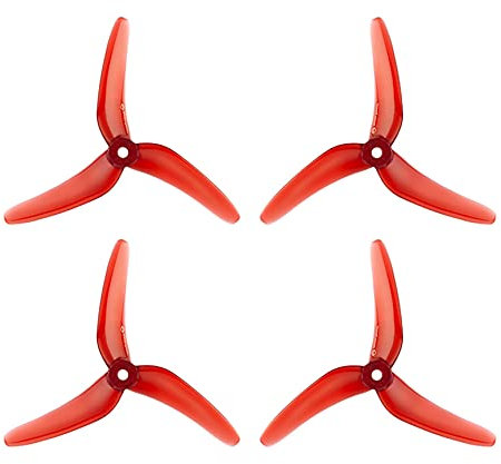 ROXENT 2 Paar 5,1 x 4,8 x 3 3-Blatt-PC-Propeller, for RC FPV Racing Freestyle 5 Zoll 5,1 Zoll Drohnen 2207 2306 Drohnen-Quadrocopter(2Pairs Red)