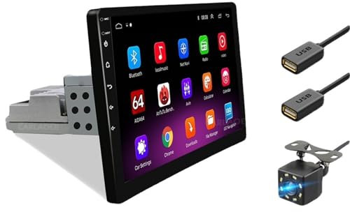 XEBRAD Lettore video multimediale for autoradio Android 9.0 da 9 pollici 2 Din Stereo automatico universale Lettore per auto touch screen(2G 16G CAM)