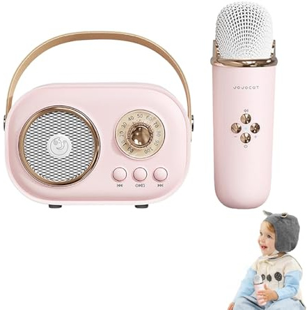 Gkumgwo Karaoke portatile, macchina per karaoke | Microfono altoparlante portatile per karaoke, apparecchio per karaoke con effetti di cambio voce, apparecchio per karaoke per bambini e adulti