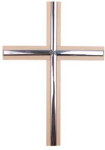 Fritz Cox Ahornkreuz mit Silberauflage für Zuhause 20cm